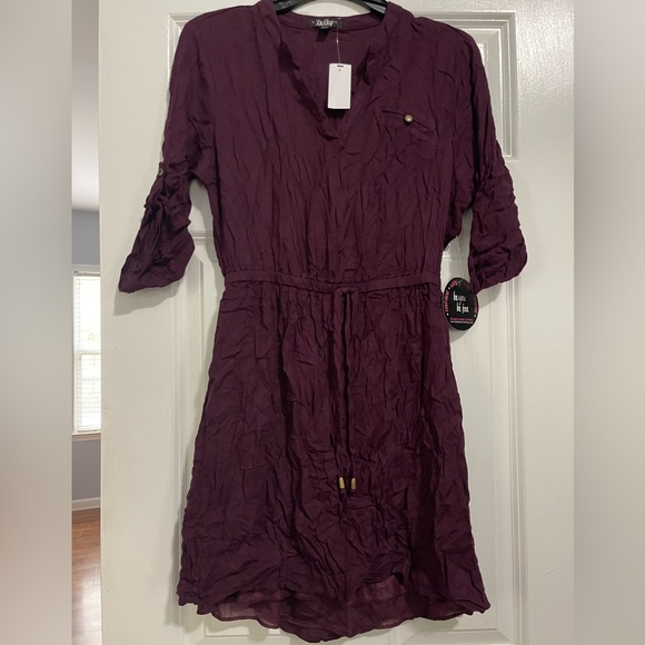 BeBop Dresses & Skirts - BeBop Deep Purple Long Sleeve Dress